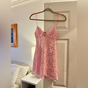 NWT For love and lemons creamsicle lace slip dress